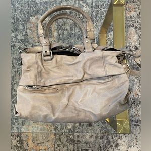 Vintage Grey Leather Club Monaco Hand Bag